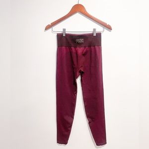 💜 Victoria’s Secret Pink Seamless Leggings in Burgundy 💜
